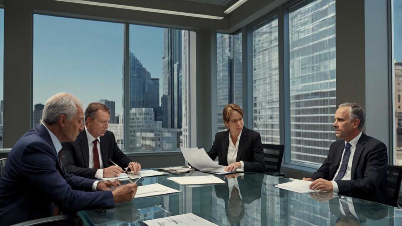 Financial audit team at work